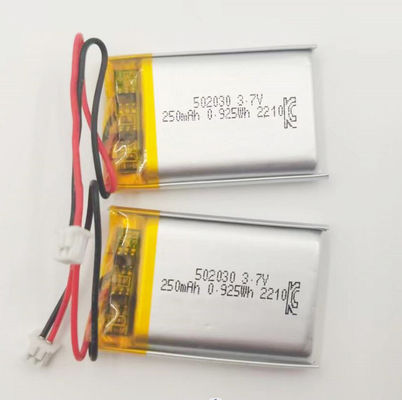3.7V 250mah 502030 充電式リチウム ポリマー バッテリー KC 承認済み