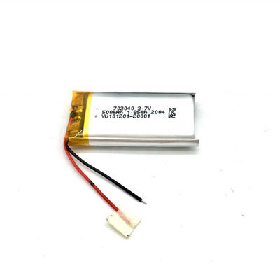 モニター装置のためのKCのセリウム702040 3.7v 500mahのリチウム ポリマー電池