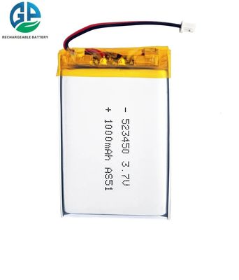 KC 1000mAh 3.7v Lipo李ポリマー充電電池のパック523450