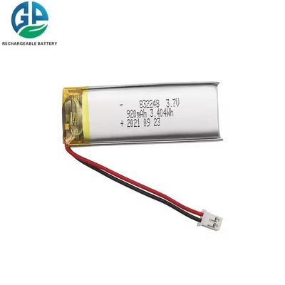 CB IEC62133 承認された再充電電池パック 832248 920mAh 3.7V KC 証明書