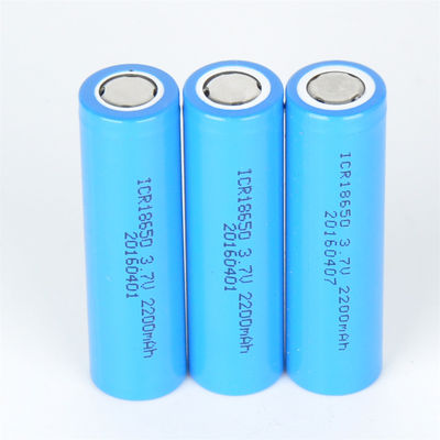李イオン再充電可能な18650リチウム電池3.7 V 2200mah IEC62133