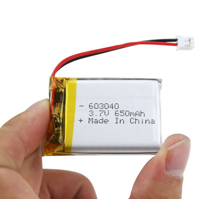 IEC62133 3.7ボルト650mah Lipo電池603040の充電電池のパック