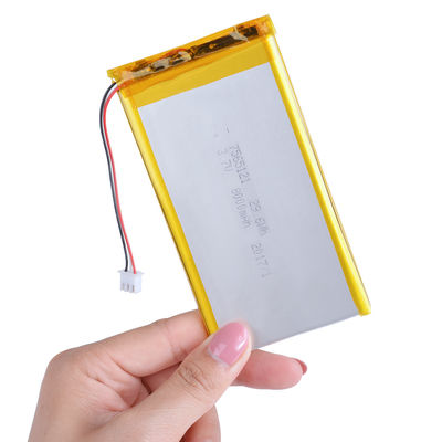 購入 7565121 サイズ 3.7V 8000mAh リチウムポリマーバッテリーパック - 高容量リッチャブルリポバッテリー オンライン製造