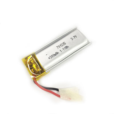 購入 IEC62133/KC認証 3.7V リチウムポリマーバッテリー 300mAh 容量 7*15*35mm サイズ リポバッテリー オンライン製造