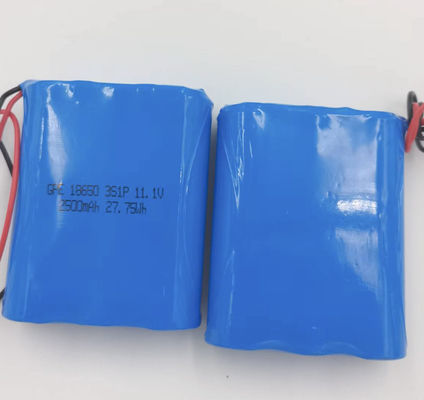 購入 11.1V 2500mAh リチウムイオンバッテリーパック ICR18650 3S1P リチャージ可能なリチウムイオンバッテリーパック オンライン製造
