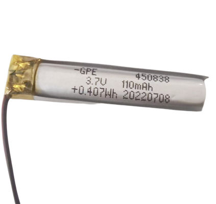 購入 小型3.7Vリチウム ポリマー電池、450838 110mAh李ポリマー3.7V電池 online manufacture