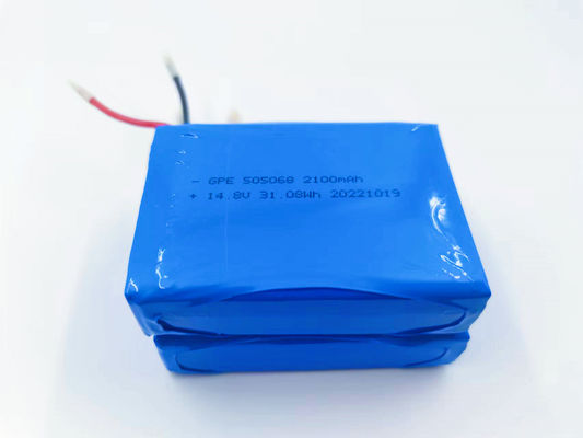 購入 14.8V 2100mAh 4S1P リチウムポリマー バッテリー パック 500 サイクル 寿命の検出器 オンライン製造