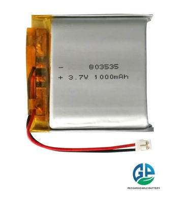 購入 RoHS KC 3.7vのリチウム ポリマー電池1000mah 803535 Lipoの細胞10c online manufacture