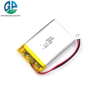 購入 703443 モデル 3.7V 650mAh リチウム ポリマー バッテリー パック - 充電式 LiPo バッテリー オンライン製造