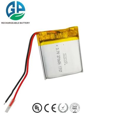 購入 3.7V 270mAh KC IEC62133 承認 リチウムポリマーバッテリーパック リチャージ可能なリポバッテリー オンライン製造