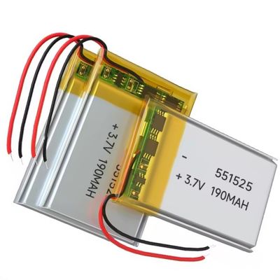 購入 551525 3.7V 190mAh リチウムポリマー電池 KC UN38.3 認証済み リッチャージ可能なリポ電池 online manufacture