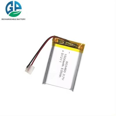 購入 高品質 KC IEC 62133 CB 承認されたリポバッテリー 3.7v 1500mah 再充電 803450 1500mah 3.7V リポリマーバッテリー online manufacture