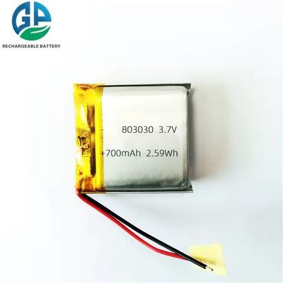購入 デジタル製品用 高容量 700mAh 3.7V リチウムポリマーバッテリー 500サイクル寿命 オンライン製造