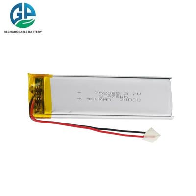購入 KC CB IEC62133 リポ充電電池パック 752065 940mAH リチウムポリマーセル リポ電池 3.7v 10ah トラッカー電池 online manufacture