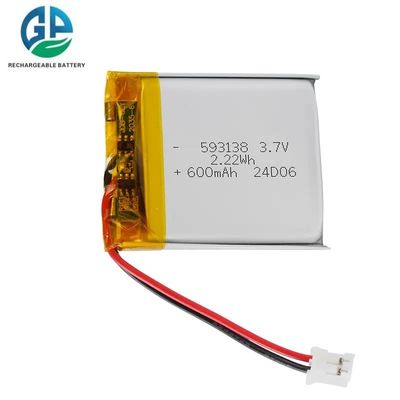 購入 高放電率 バッテリー 30C Max60C 再充電可能 3.7V 593138 600mAH リチウム電池 高品質 リチウムイオン電池 online manufacture