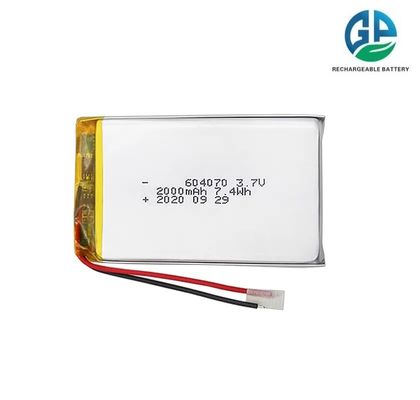 購入 高放電率 バッテリー 30C Max60C 再充電可能 604070 2000mAh 3.7V リポリマー バッテリー online manufacture