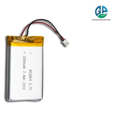 購入 3.7V 2000mah デジタル製品 医療機器 高品質 環境に優しいリチウムイオンポリマーバッテリー 653864 2000mAh online manufacture