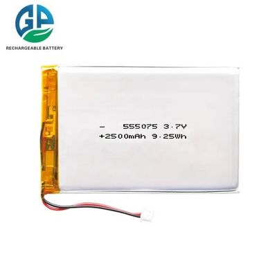 購入 高容量リイオンポリマーバッテリー パック 2500mAh 555075 3.7v 2500mah ストーリーマシン リチウムバッテリー online manufacture