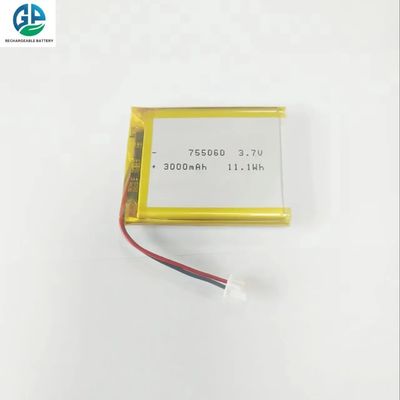 購入 高放電率 バッテリー 3.7V 3000mah 30C Max60C リチャージ可能なリポ バッテリー 755060 3.7v 3000mah リチウムイオン バッテリー デジタル製品 online manufacture