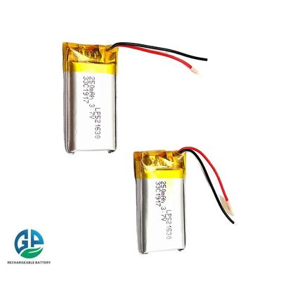 購入 IEC62133 KC 承認されたポリマー リチャージ可能なリポ 521630 250mah 3.7v リチウム電池 online manufacture