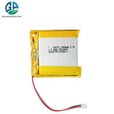 購入 高放電率 バッテリー 103737 再充電可能 3.7V 1400mAh リチウムイオンリポリマー バッテリー リポ リチウムポリマー バッテリー パック RoHS online manufacture