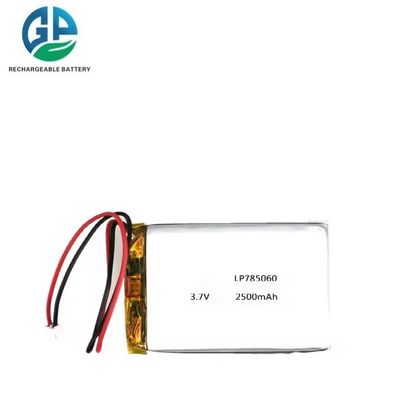購入 美容機器用 KC IEC62133 認証 3.7V 2500mAh リチウムポリマー充電式 Lipo バッテリー online manufacture