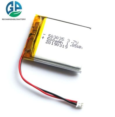 購入 KC Approved 503035 Lipo Battery 3.7V 500mAh Lithium Polymer Rechargeable Battery for Beauty Devices online manufacture