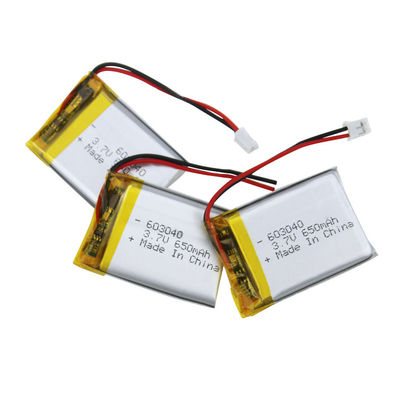 購入 RoHS 603040 3.7ボルト650mah電池の医学のリチウム電池 online manufacture