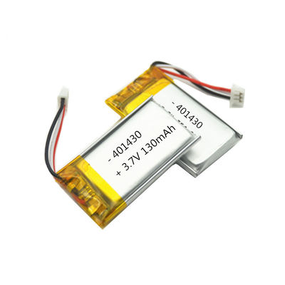 購入 401430 500 回のサイクル寿命を備えた 3.7V 130mAh リチウム ポリマー バッテリー パック オンライン製造