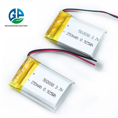 3.7volt 250mAhの再充電可能なリチウム ポリマー電池のパック502030