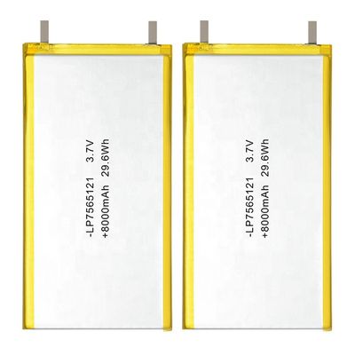 イオン再充電可能なLipoのリチウム ポリマー電池細胞3.7V 8000mAh