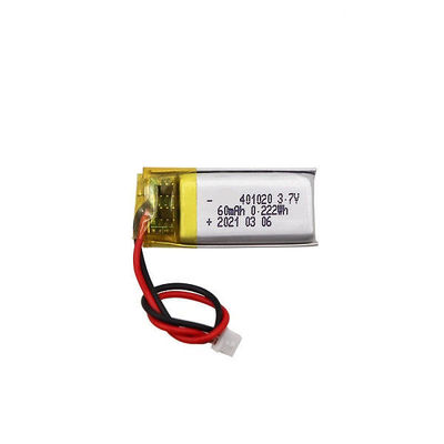 KCはイヤホンのための3.7V李ポリマー電池60mAh 401020を証明しました