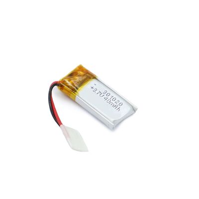 3.7V 40mAh 301020のリチウム ポリマー電池のパックKC IEC62133は承認した
