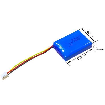 再充電可能な502535 400mAh 7.4V Lipo電池のパックKC IEC62133は承認した