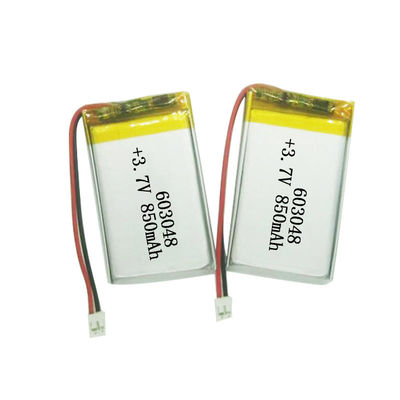 603048のLipoのリチウム ポリマー電池、3.7V 850mAhのリチウム イオン ポリマー電池