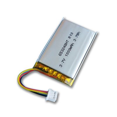 GPSの追跡者3.7V 653248李イオン電池のパック、1000mah小さい李ポリマー電池