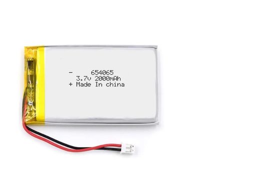 高い排出のLipo電池のパック、654065 3.7v 2000mAh 7.4Whのリチウム ポリマー電池