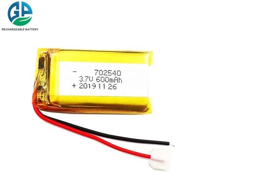 3.7V 600mAh 700mAh 702540の再充電可能なリチウム ポリマー イオン電池KC UN38.3