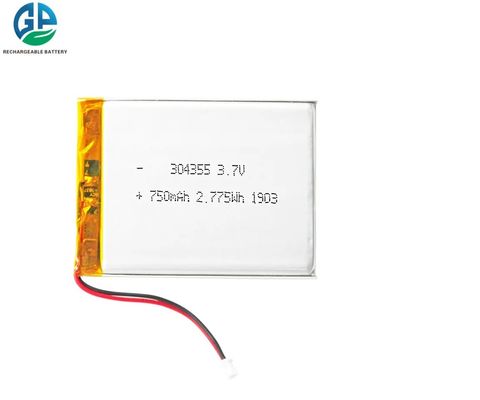 KC Lipo電池のパック7.4v 750mahの再充電可能な李イオン電池304355