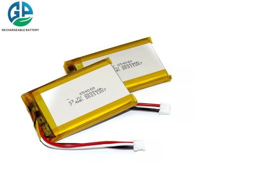 KC Lipo電池のパック654060 3.7V 7.4WH 2000mAhリチウム イオン リチウム ポリマー電池は詰まる