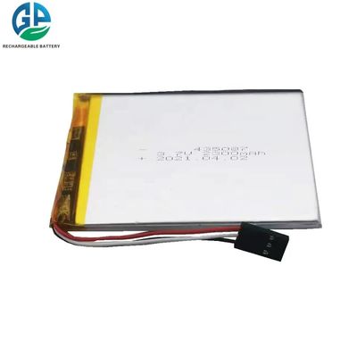 435087 3.7V 2300mah Lipo電池、ISO9001のTattu 3.7vポリマー電池