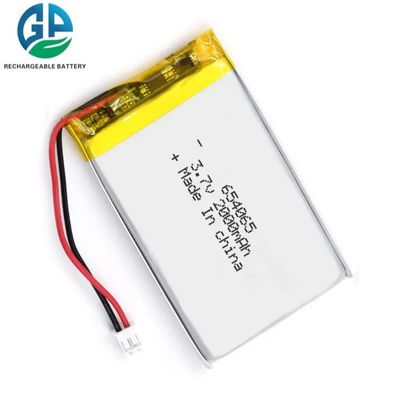 Lipo 654065 2000mAh 7.4Whのリチウム イオン電池のパック再充電可能な3.7V KC