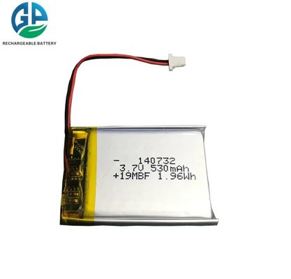 140732 3.7V李ポリマー電池のパック3.7v 530mah再充電可能なKCは証明した