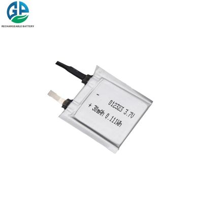 3.7V 30mAh李イオン充電電池012323 KCは証明した