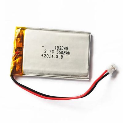 IEC62133 3.7V 403048のリチウム ポリマー電池のパック550mah 500timesのサイクル寿命