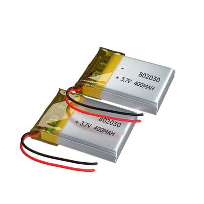 400mAh 3.7V リポリマーバッテリー 2C 放電電電流と過剰充電保護