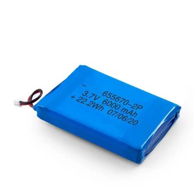 2C 充電可能なリポリマーバッテリー 6000mAh 容量と過剰充電保護