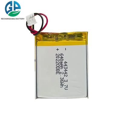 Un38.3 443442 リチウムポリマー バッテリー パック 3.7v 再充電 600mah 640mah