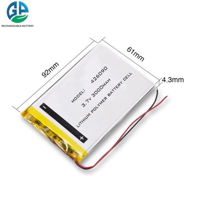 高放電リチウムポリマー電池 426090 3.7v 3000mah 平面 リポ電池