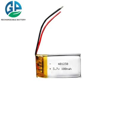 美容機器用 3.7V 100mAh スリムリポバッテリー (サイクル寿命500回)